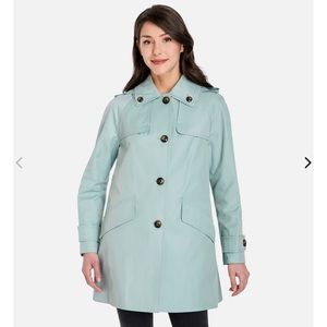 NWT London Fog Single Breasted Walker Coat with detachable hood